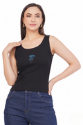 Ocean-Inspired Jellyfish Beaded Tank Top for Women