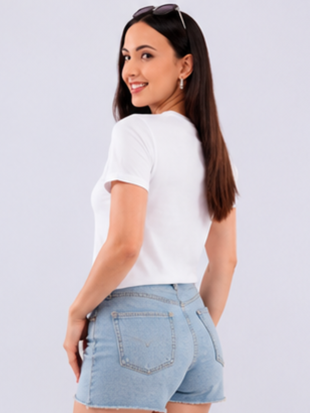White Summer Chic Girl Graphic Printed Cotton T-Shirt for Women CherryPop