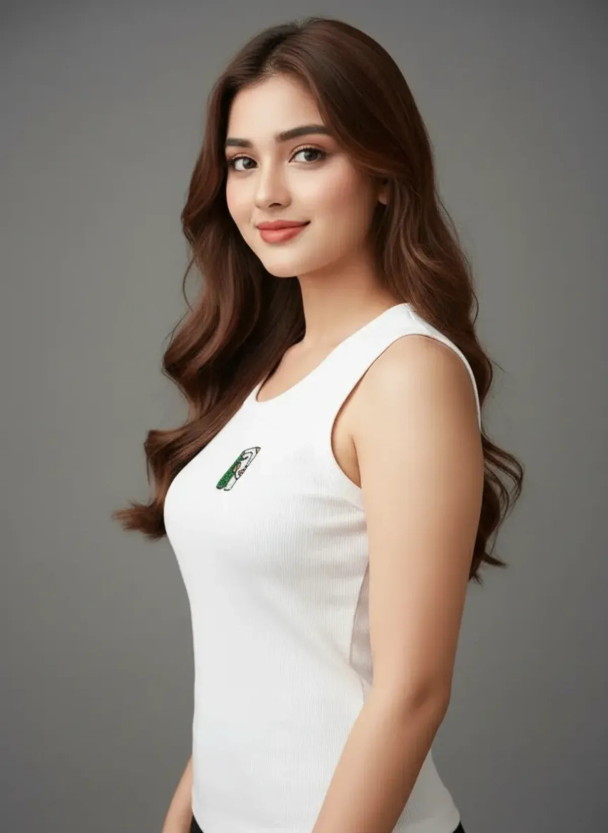CherryPop Ivory Muse Handcrafted Cotton Tank Top