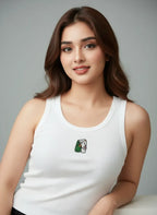 CherryPop Ivory Muse Handcrafted Cotton Tank Top