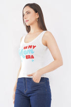 In My Mom Era Beaded Embroidery Sleeveless Tank Top