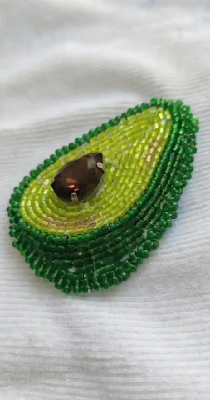 Women's Avocado Beadwork Sleeveless Rib Tank Top