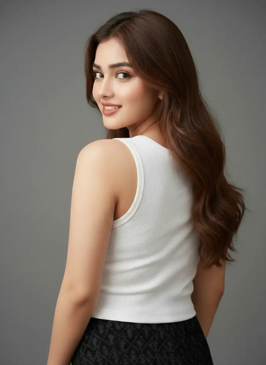 CherryPop Ivory Muse Handcrafted Cotton Tank Top
